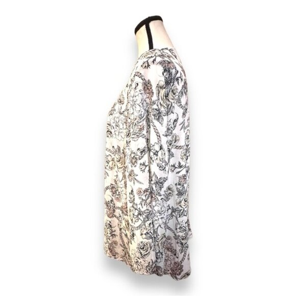 Women’s torrid 1/2 Floral Skull Cropped Chiffon Kimono Shrug 1X 2X 14 16 18 20 - Picture 5 of 10